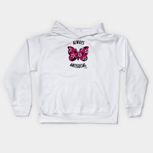 Always Antisocial Butterfly Kids Hoodie